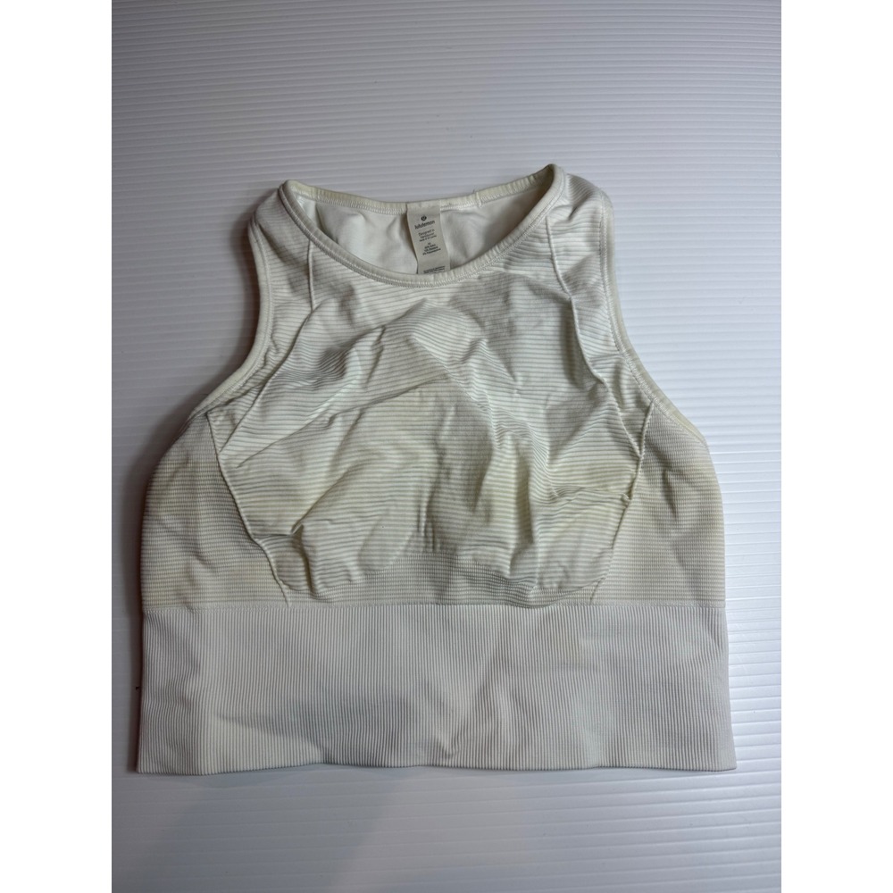 Lululemon‎ Align Tank Top Light Support Ribbed Knit Seamless White Size 4